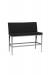 Amisco's Pablo Upholstered Bar Height Bench with Back, 4-Legs and Footrest