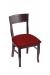 Holland's #3160 Hampton Dining Chair in Dark Cherry Wood and Red Seat Cushion