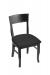 Holland's #3160 Hampton Dining Chair in Black Wood and Black Seat Cushion