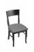 Holland's #3160 Hampton Dining Chair in Black Wood and Gray Seat Cushion