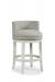 Fairfield's Cosmo Upholstered Swivel Bar Stool with Low Back and Nailhead Trim