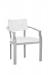 Amisco's Jonas Metal Upholstered Dining Chair with Button-Tufting and Arms