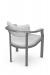 Amisco's Jonas Modern Gray Dining Chair - Back View