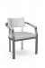 Amisco's Jonas Modern Dining Arm Chair in Silver and Gray