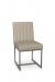 Amisco's Darcy Modern Dining Chair with Vertical Channel Quilting on Back and Sled Base