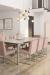 Amisco's Darcy Upholstered Dining Chairs in Pink in Modern Dining Room