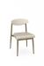Amisco's Wilbur Gold and Cream Modern Dining Chair with Bean-Shaped Back and Square Seat Cushion