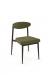 Amisco's Wilbur Scandinavian Dining Chair with Bean-Shaped Backrest, Chair is shown in green fabric
