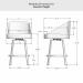 Amisco's Wembley Swivel Bar Stool Dimensions for Counter Height