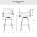 Amisco's Wembley Swivel Bar Stool Dimensions for Bar Height