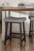 Amisco's Miller Saddle Backless Bar Stool with Sloped Seat, Four Legs and Metal Frame