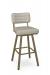 Amisco's Phoebe Gold Swivel Comfortable Bar Stool with Channel Tufting