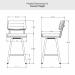 Amisco's Phoebe Counter Height Dimensions