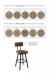 Amisco Jetson Swivel Stool with Distressed Solid Wood Back