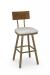 Amisco's Jetson Industrial Gold Swivel Bar Stool with Wood Back