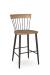 Amisco's Angelina Farmhouse Metal & Wood Barstool with Spindle Back Design
