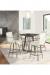 Amisco's Edward Upholstered Swivel Bar Stools in Modern Open-Concept Dining Room