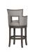 Fairfield's Sidecar Modern Wood Brown Swivel Bar Stool with Upholstered Back Cut-Out - Back View