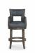 Fairfield's Sidecar Wood Traditional Upholstered Swivel Counter Stool with Back