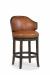 Fairfield's Gimlet Wood Upholstered Swivel Counter Stool with Partial Arms and Round Seat