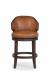 Fairfield's Gimlet Traditional Upholstered Swivel Bar Stool with Nailhead Trim
