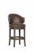 Fairfield's Gimlet Classic Brown Swivel Bar Stool with Nailhead Trim and Wing Back Design