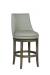 Fairfield's Vesper Transitional Wood Bar Stool with Upholstered Back in Tan
