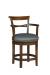 Fairfield's French 75 Wood Counter Stool with Arms