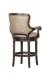 Fairfield's Spritzer Traditional Wood Bar Stool with Nailhead Trim, Elegant Arms, and Wood Base - Back View
