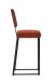 Wesley Allen's Brentwood Modern Bar Stool with Sled Base with Terracotta Cushion Color - Side View