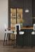 Wesley Allen's Brentwood Modern Black and White Bar Stool in Modern Upscale Kitchen