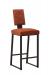 Wesley Allen's Brentwood Modern Bar Stool with Sled Base with Terracotta Cushion Color