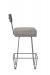 Wesley Allen's Clark Modern Bar Stool with Back in Gray - Side View