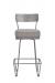 Wesley Allen's Clark Modern Bar Stool with Back in Gray - Front View