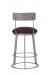 Wesley Allen's Clay Modern Swivel Bar Stool with Back and Circular Base - Back View