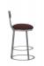 Wesley Allen's Clay Modern Swivel Bar Stool with Back and Circular Base - Side View