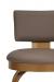 Wesley Allen's Eureka Modern Swivel Copper Bar Stool with Back - Front View - Close Up