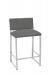 Metal Finish: Opaque Light Silver • Seat and Back Cushion: Loft Grey, fabric