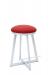 Wesley Allen's Harrison Backless Swivel Barstool with Round Seat Cushion and X-Style Base
