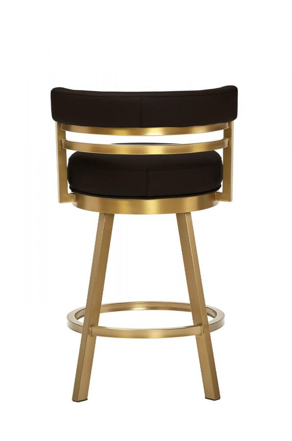 Wesley Allen's Miramar Swivel Bar Stool in Gold Stainless Steel