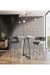 Amisco's Stacy Modern Swivel Barstools with Back in Urban Modern Dining Room with Pub Table
