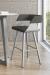 Amisco's Stacy Modern Swivel Barstool Upholstered Seat and Back - In Modern Urban Dining Space