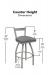 Catalina's Low Back Swivel Counter Height Stool Dimensions