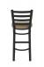 Holland's 400 Jackie Black Bar Stool with Ladder Back in Canter Thatch - Back