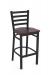 Holland's 400 Jackie Black Bar Stool with Ladder Back with Maple Dark Cherry Wood Seat