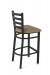 Holland's 400 Jackie Black Bar Stool with Ladder Back in Canter Thatch - Side Back
