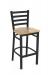 Holland's 400 Jackie Black Bar Stool with Ladder Back with Maple Natural Wood Seat