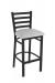Holland's 400 Jackie Black Bar Stool with Ladder Back in Graph Alpine