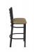 Holland's 400 Jackie Black Bar Stool with Ladder Back in Canter Thatch - Side