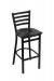 Holland's Jackie Stationary Bar Stool with Black Wood Seat